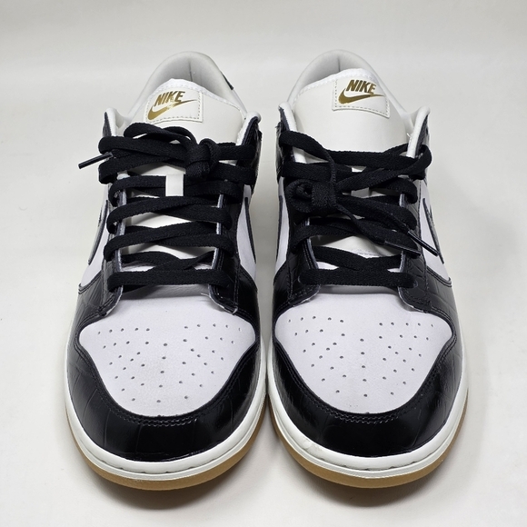 Nike Women's Dunk Low LX Black Croc FJ2260-003 Black-Sail-Gum Button Sz 13.5 New